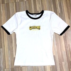 Y2K Vintage baby doll crop top t shirt games work sports bar arcade 2000s womens